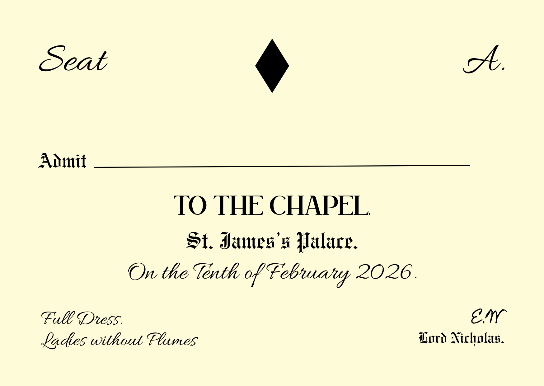 Admit the royal wedding invitation, it is an important event full of love and hope